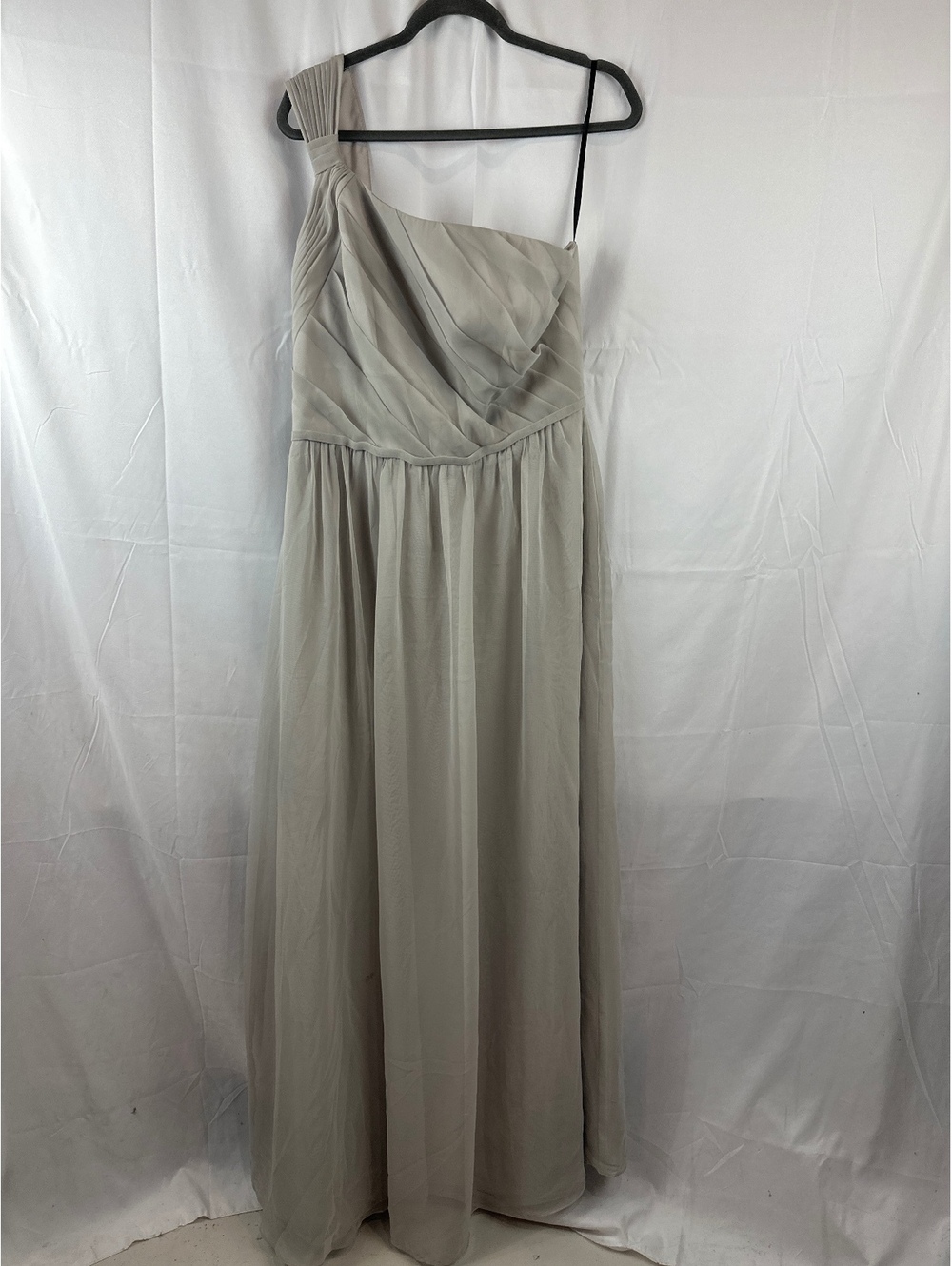 Eden Maid Bridesmaid Dress Size 14 One Shoulder Gray